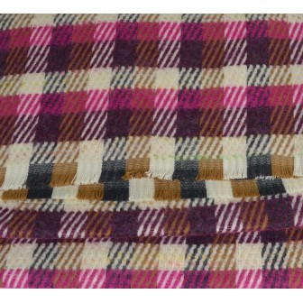 Châle laine Edwige rose made in France