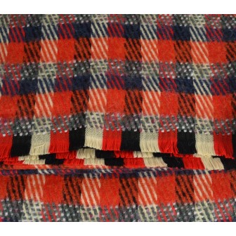 Châle laine Edwige rouge made in France