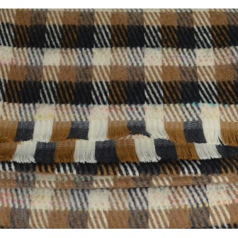 Châle laine Edwige marron made in France