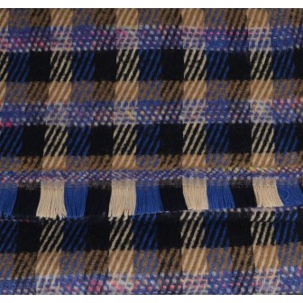 Echarpe laine Edwige bleu made in France