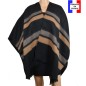 Poncho Amaretto noir-beige made in France