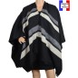 Poncho Amaretto noir-blanc made in France