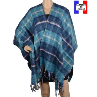 Poncho Eloise bleu made in France