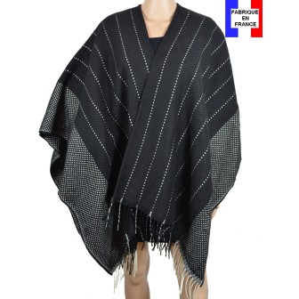 Poncho Hip Hop noir made in France