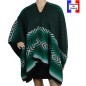 Poncho Assaki vert made in France
