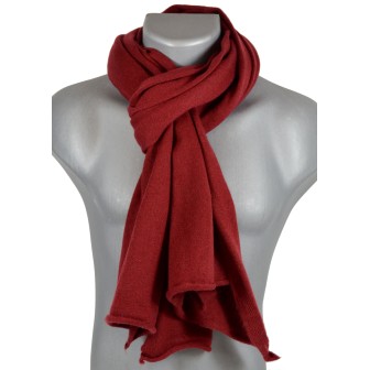 Grande écharpe viscose et cachemire bordeaux