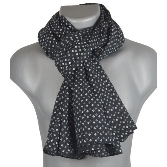 Cheche homme noir petites fleurs