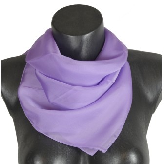 Carré mousseline mauve fabriqué en France