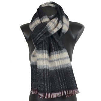 Echarpe Femme Pecan noire made in France