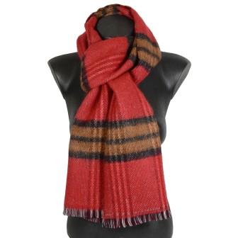 Echarpe Femme Pecan rouge made in France