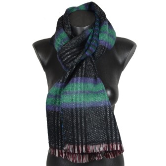 Echarpe Femme Pecan noire et verte made in France