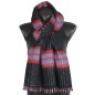 Echarpe Femme Pecan noire et rouge made in France