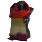 Echarpe acryl. Alexandrin rouge et kaki made in France