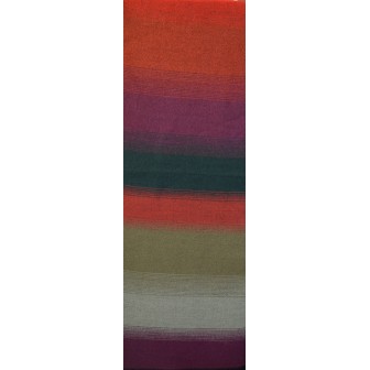 Echarpe acryl. Alexandrin rouge et kaki made in France