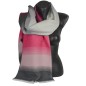 Echarpe acryl. Alexandrin rose et grise made in France