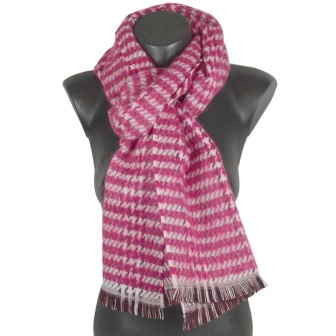 Echarpe mohair Patchouli rose made in France