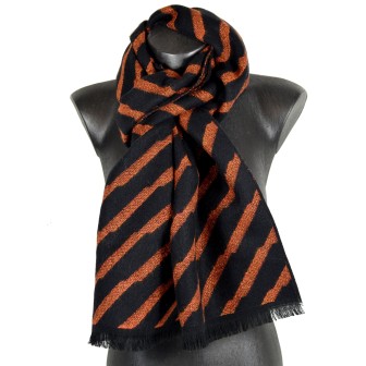 Echarpe acryl. Aphélie orange made in France