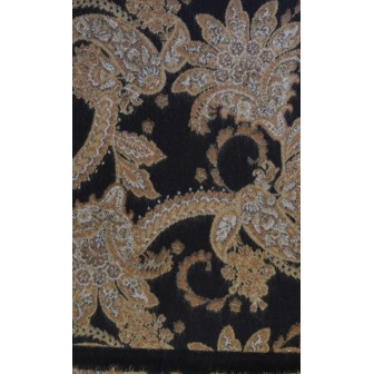 Echarpe Asmara noire et beige made in France