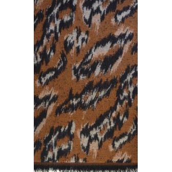 Echarpe Aborigene marron made in France