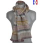 Echarpe homme Pleiade beige fabriquée en France