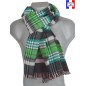 Echarpe homme Pleiade verte fabriquée en France