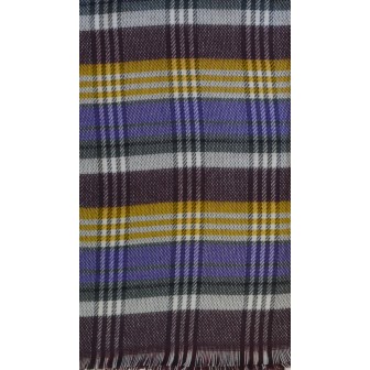 Echarpe homme Pleiade jaune et violet fabriquée en France