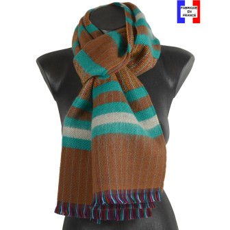 Echarpe Eldorado marron made in France