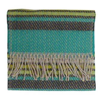 Echarpe Eclair verte made in France