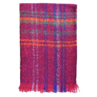 Echarpe mohair Maestro rose made in France