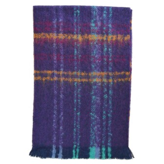 Echarpe mohair Maestro violette made in France