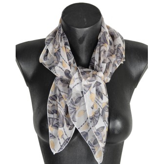 Carré de soie Lotus fabriqué en France