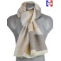 Echarpe homme mérinos Verso beige