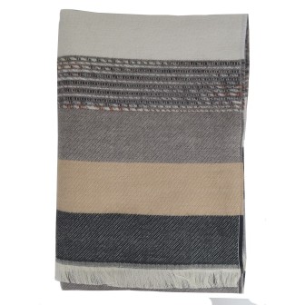 Echarpe homme mérinos Variation beige