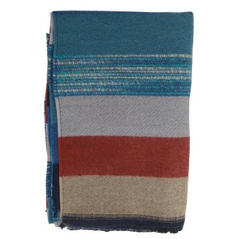 Echarpe homme mérinos Variation bleue