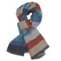 Echarpe homme mérinos Variation bleue