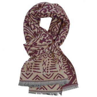 Echarpe homme mérinos Vadim bordeaux