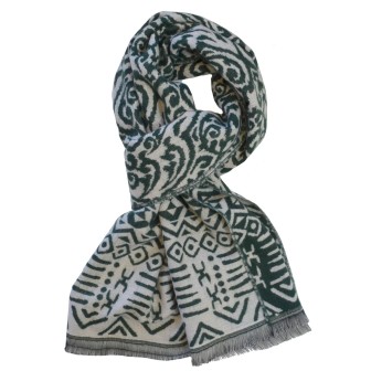 Echarpe homme mérinos Vadim verte