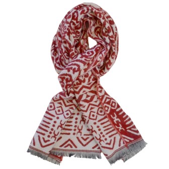 Echarpe homme mérinos Vadim rouge