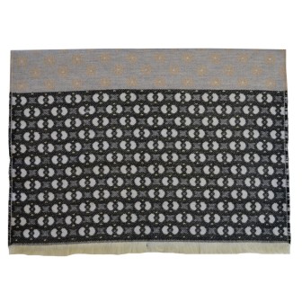 Echarpe homme merinos Etincelle noire