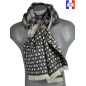 Echarpe homme merinos Etincelle noire Echarpe homme merinos Etincelle noire