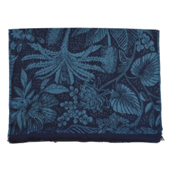 Echarpe homme merinos Vanille bleue