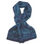 Echarpe homme merinos Vanille bleue