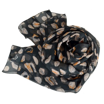 Etole soie Empreinte noire fabriquée en France