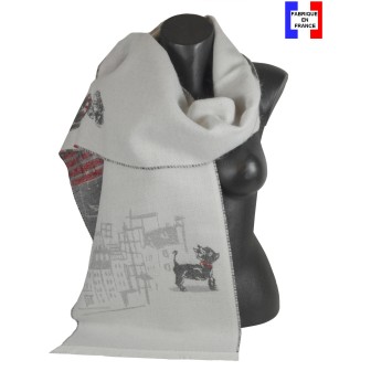 Echarpe acryl. Alma écru made in France