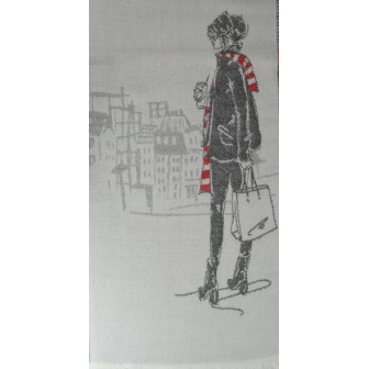 Echarpe acryl. Alma écru made in France