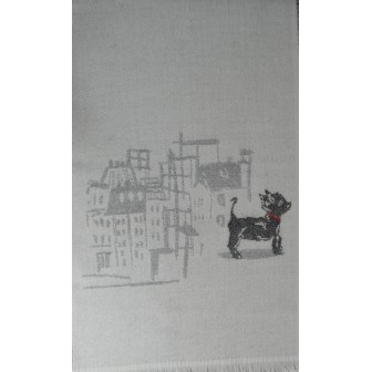 Echarpe acryl. Alma écru made in France