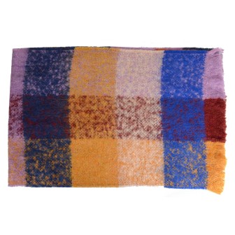 Echarpe mohair Muesly mauve made in France