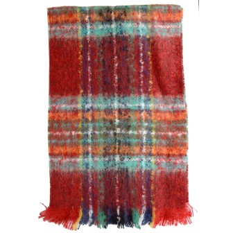 Echarpe mohair Macaron rouge made in France