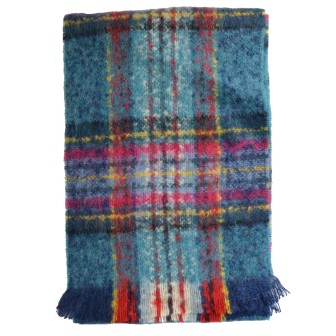 Echarpe mohair Macaron bleue made in France