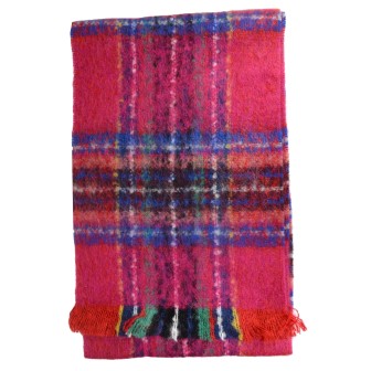 Echarpe mohair Macaron rose made in France